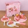Wooden simulation cake girl house play toy set, children's mini kitchen, Chekele kindergarten teaching AIDS Application Scenario
